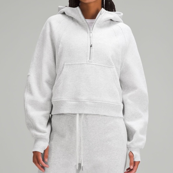 lululemon athletica Sweaters - Lululemon Iconic Oversized Scuba Sweater Half Zip Hoodie - Size XL/XXL in Grey